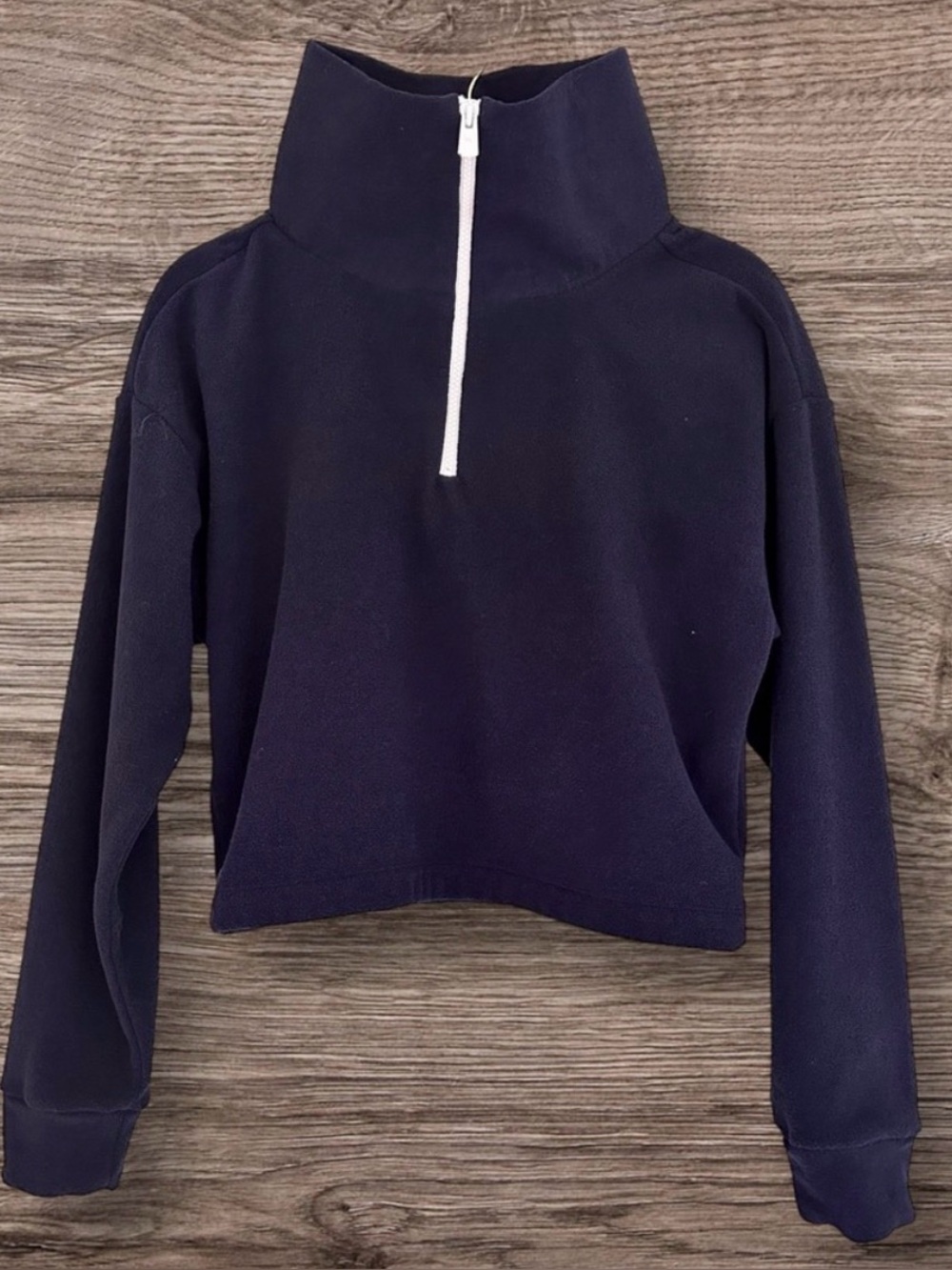 Dudley Stephens Dunning Pullover Navy Blue Terry Fleece XS EEUC